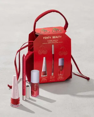 Cherry Mouth 3-Piece Lip Set   Pouch