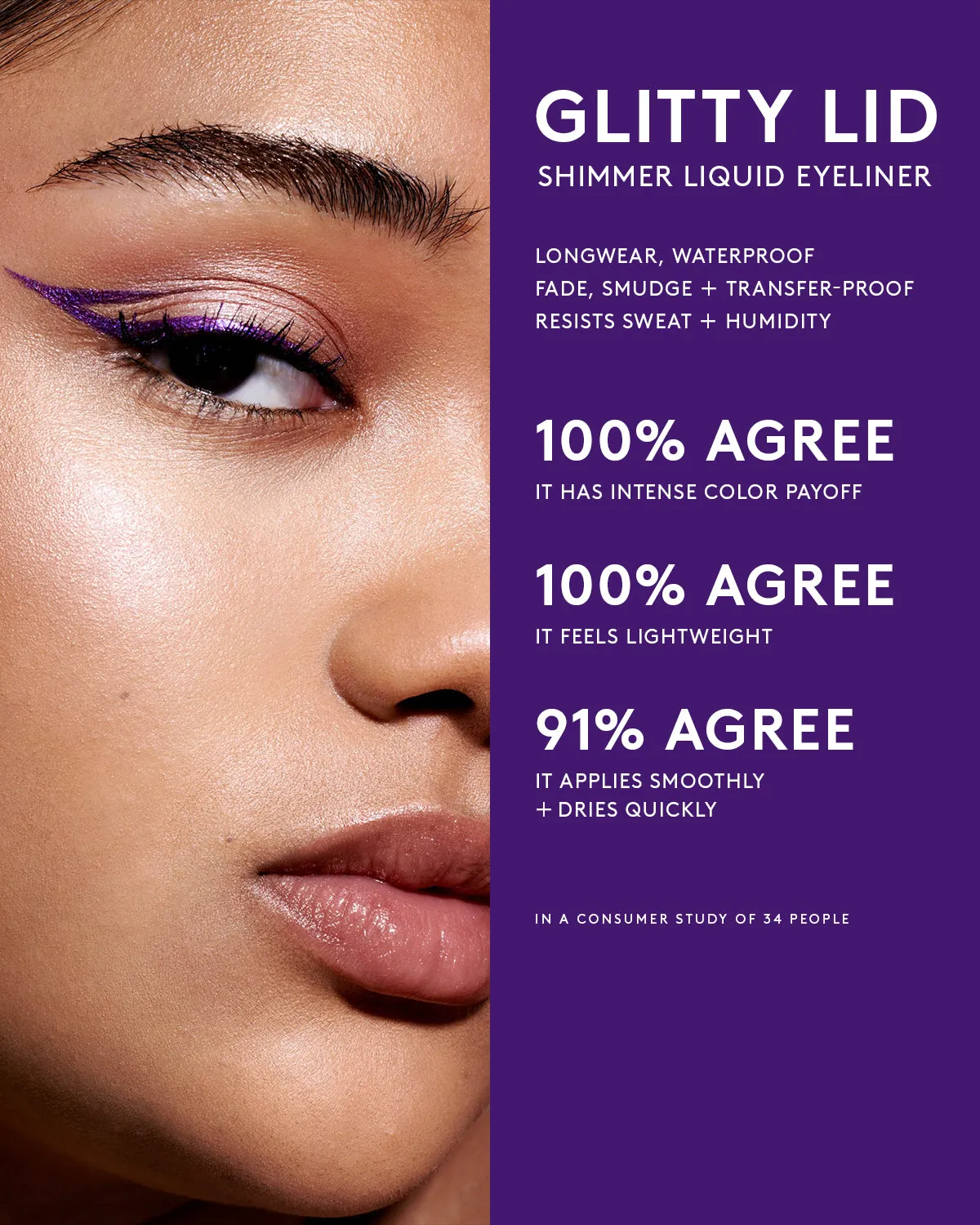 Glitty Lid Shimmer Liquid Eyeliner  Amethyzz