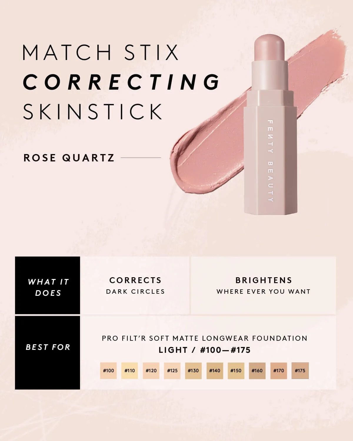 Match Stix Correcting Skinstick  Rose Quartz