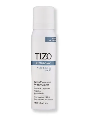 TIZO SheerFoam Sunscreen Non-Tinted SPF 30 3.5 oz