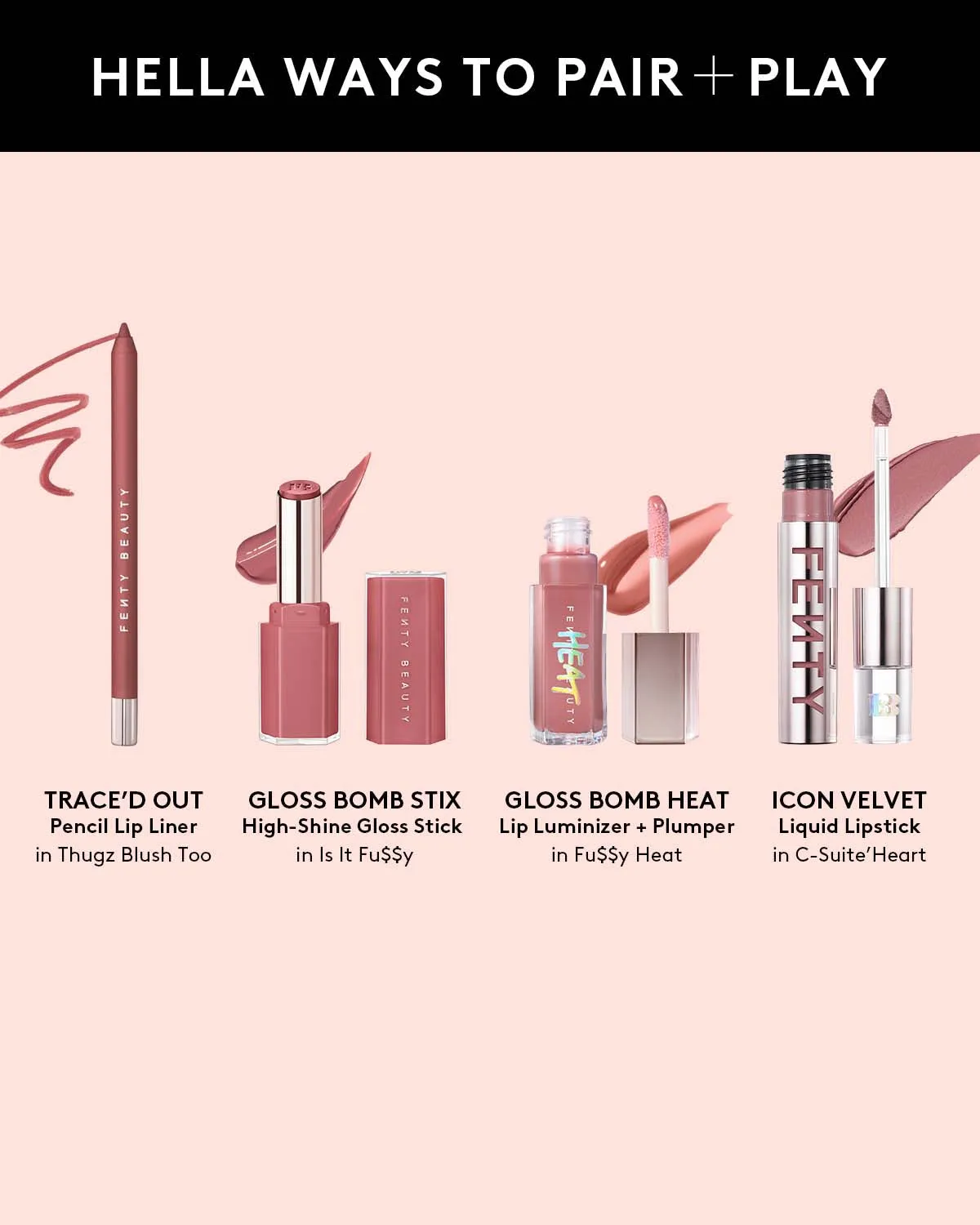 Trace'd Out Longwear Waterproof Pencil Lip Liner  Thugz Blush Too